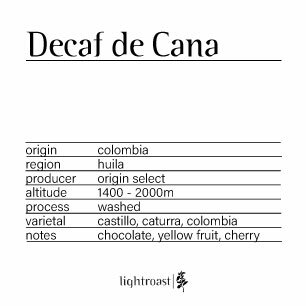Decaf de Cana - Kolumbien - 200g